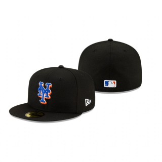 New York Mets Black Turn Back The Clock 59FIFTY Fitted Hat