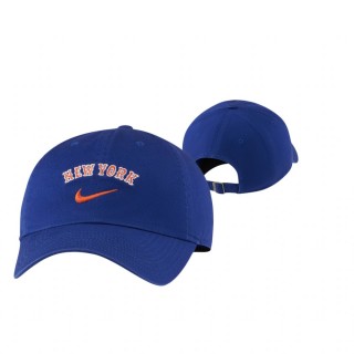 New York Mets Royal Wordmark Heritage 86 Adjustable Hat