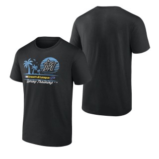 Miami Marlins Black 2022 MLB Spring Training Grapefruit League Horizon Line T-Shirt