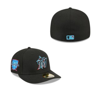 Miami Marlins Black 2023 MLB Father's Day Low Profile 59FIFTY Fitted Hat