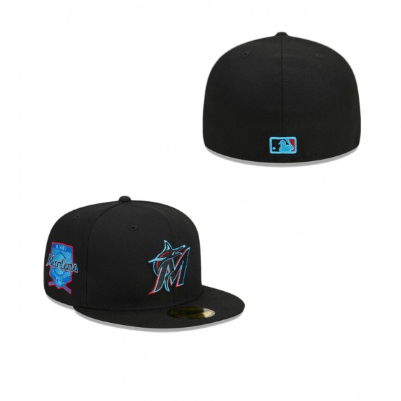 Miami Marlins Black 2023 MLB Father's Day On-Field 59FIFTY Fitted Hat