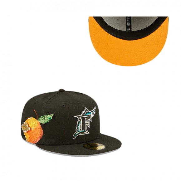 Miami Marlins Black Fruit 59FIFTY Fitted Hat
