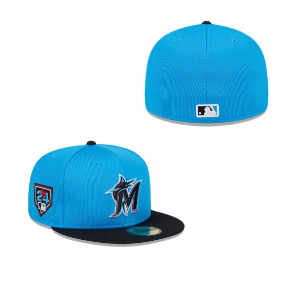 Miami Marlins Blue Black 2024 Spring Training 59FIFTY Fitted Hat