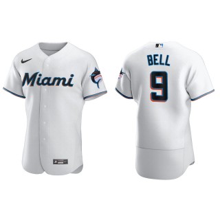 Miami Marlins Josh Bell White Authentic Home Jersey