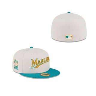 Miami Marlins Just Caps Cadet Blue 59FIFTY Fitted Cap