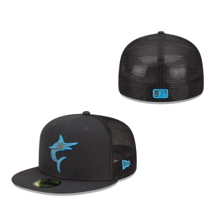Miami Marlins 2022 Batting Practice 59FIFTY Fitted Hat Graphite