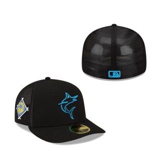Miami Marlins 2022 Spring Training Low Profile 59FIFTY Fitted Hat Black