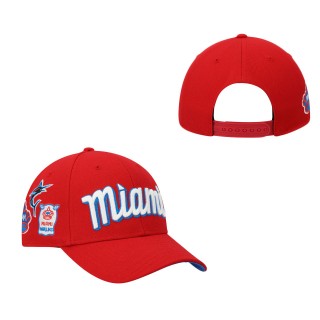 Miami Marlins Red City Connect MVP Adjustable Hat