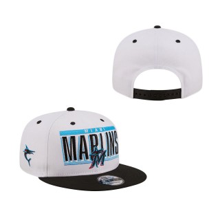 Miami Marlins Retro Title 9FIFTY Snapback Hat White Black