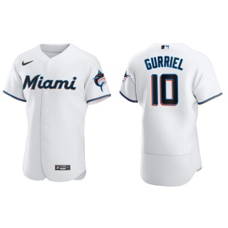 Miami Marlins Yuli Gurriel White Authentic Home Jersey