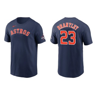Michael Brantley Houston Astros Navy 2022 World Series Champions T-Shirt
