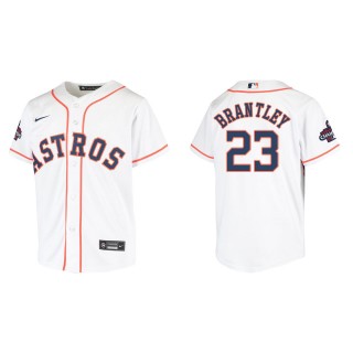 Michael Brantley Youth Houston Astros White 2022 World Series Champions Home Replica Jersey