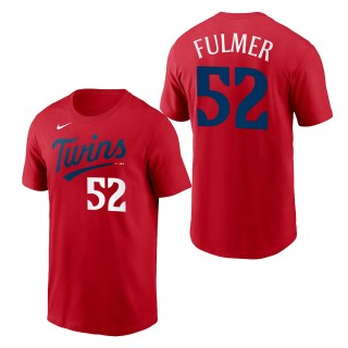Michael Fulmer Minnesota Twins Red 2023 Wordmark T-Shirt
