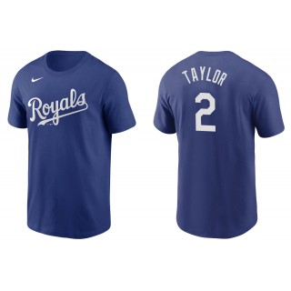 Men's Kansas City Royals Michael Taylor Royal Name & Number T-Shirt