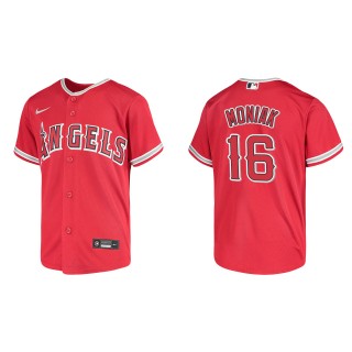 Mickey Moniak Youth Los Angeles Angels Red Replica Jersey