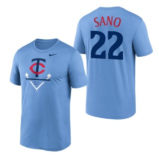 Miguel Sano Minnesota Twins Light Blue 2023 Diamond Icon Legend Performance T-Shirt