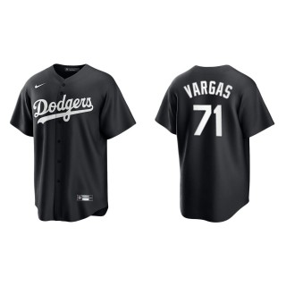 Men's Los Angeles Dodgers Miguel Vargas Black White Replica Official Jersey