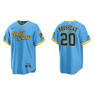 Mike Brosseau Brewers Powder Blue 2022 City Connect Replica Jersey