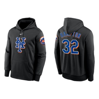 Mike Hampton New York Mets Black Logo Performance Pullover Hoodie