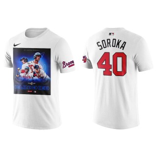 Mike Soroka Atlanta Braves White 2022 Postseason CLINCHED T-Shirt