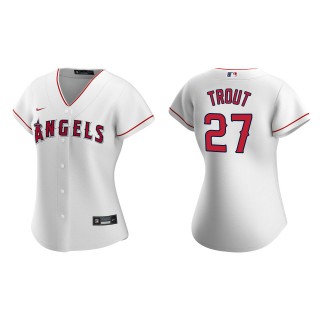 Mike Trout Women's Los Angeles Angels White Replica Jersey