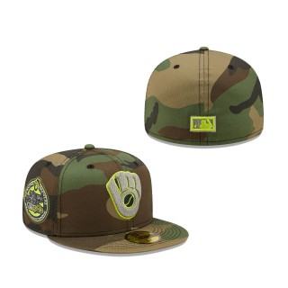 Milwaukee Brewers Cooperstown Collection 1982 World Series Woodland Reflective Undervisor 59FIFTY Fitted Hat Camo