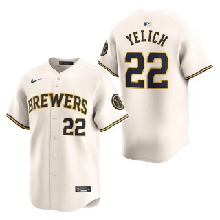Milwaukee Brewers Christian Yelich Cream Home Limited Player Jersey