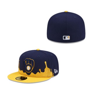 Milwaukee Brewers Drip Front 59FIFTY Fitted