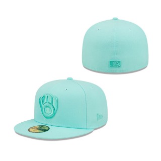 Milwaukee Brewers Icon Color Pack 59FIFTY Fitted Hat Turquoise