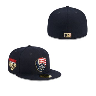 Milwaukee Brewers Independence Day Fitted Hat