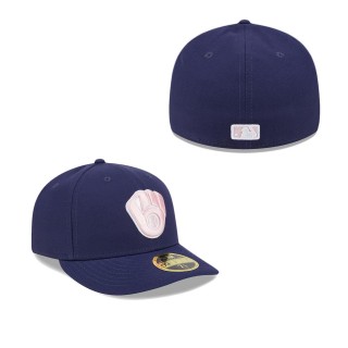 Milwaukee Brewers Navy 2024 Mother's Day Low Profile 59FIFTY Fitted Hat