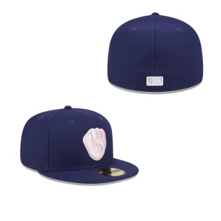 Milwaukee Brewers Navy 2024 Mother's Day On-Field 59FIFTY Fitted Hat