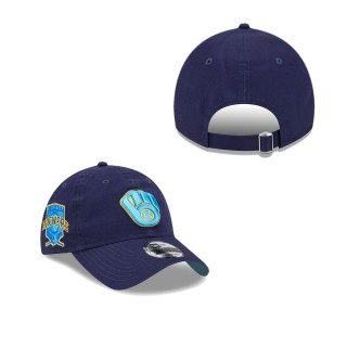 Milwaukee Brewers Navy 2023 MLB Father's Day 9TWENTY Adjustable Hat