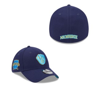 Milwaukee Brewers Navy 2023 MLB Father's Day 39THIRTY Flex Hat