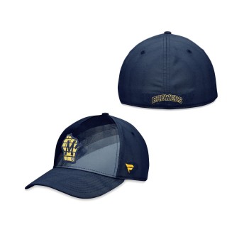 Milwaukee Brewers Navy Iconic Gradient Flex Hat