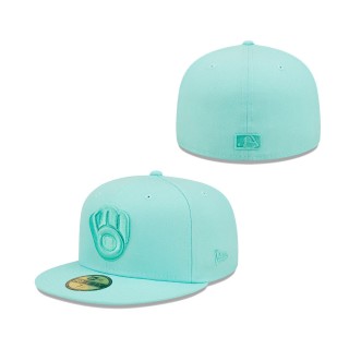 Milwaukee Brewers Icon Color Pack 59FIFTY Fitted Hat Turquoise