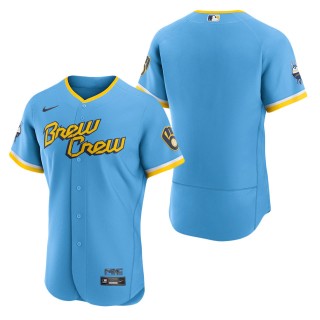 Brewers Powder Blue 2022 City Connect Authentic Team Jersey