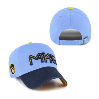 Men's Milwaukee Brewers Powder Blue 2022 City Connect Clean Up Adjustable Hat