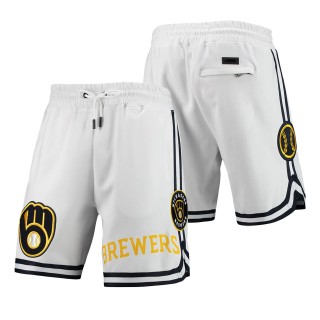 Milwaukee Brewers Pro Standard White Team Logo Shorts