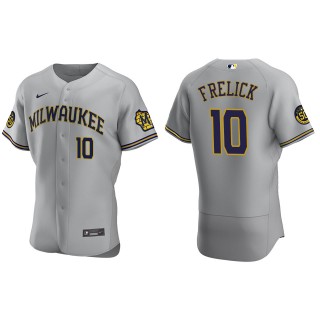 Milwaukee Brewers Sal Frelick Gray Authentic Road Jersey