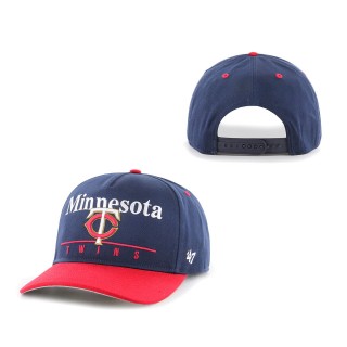 Minnesota Twins Retro Super Hitch Snapback Hat Navy Red