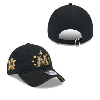 Minnesota Twins Black 2024 Armed Forces Day 9TWENTY Adjustable Hat