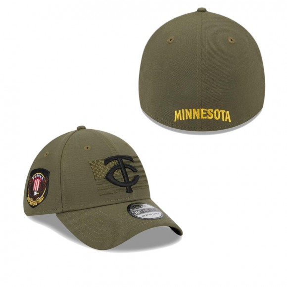 Men's Minnesota Twins Green 2023 Armed Forces Day 39THIRTY Flex Hat