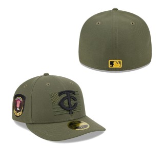 Men's Minnesota Twins Green 2023 Armed Forces Day Low Profile 59FIFTY Fitted Hat