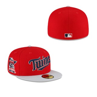 Minnesota Twins Just Caps Gray Visor 59FIFTY Fitted Hat