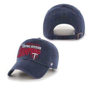 Minnesota Twins Navy 2023 AL Central Division Champions Cleanup Adjustable Cap