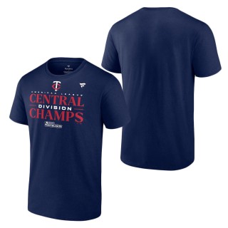 Minnesota Twins Navy 2023 AL Central Division Champions Locker Room T-Shirt