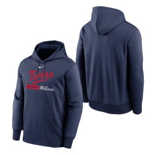 Minnesota Twins Navy 2023 Postseason Authentic Collection Dugout Performance Pullover Hoodie