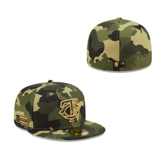 Minnesota Twins New Era Camo 2022 Armed Forces Day 59FIFTY Fitted Hat