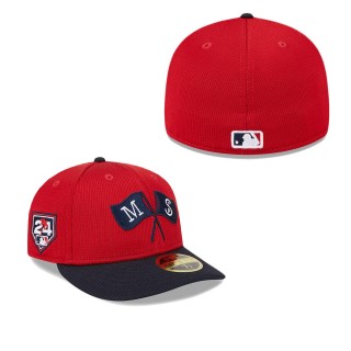 Minnesota Twins Red Navy 2024 Spring Training Low Profile 59FIFTY Fitted Hat